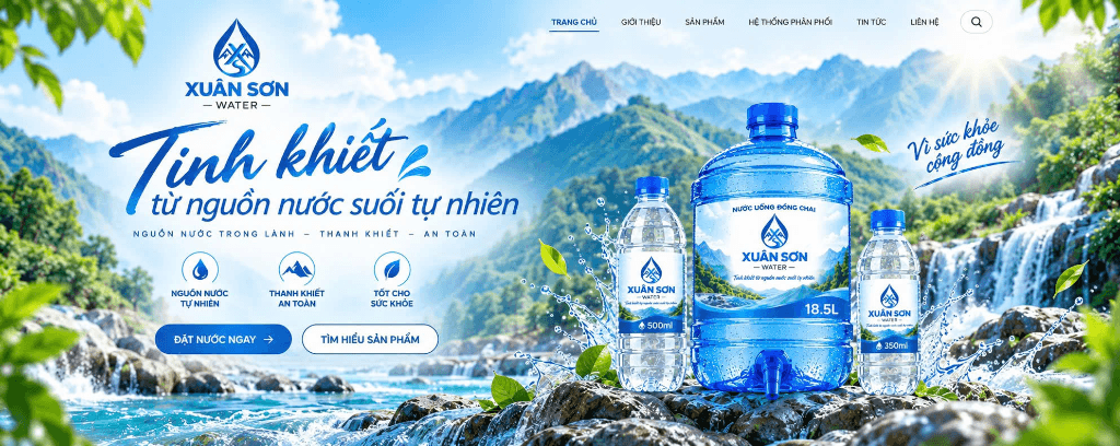 Dòng suối tự nhiên núi Hồng Lĩnh